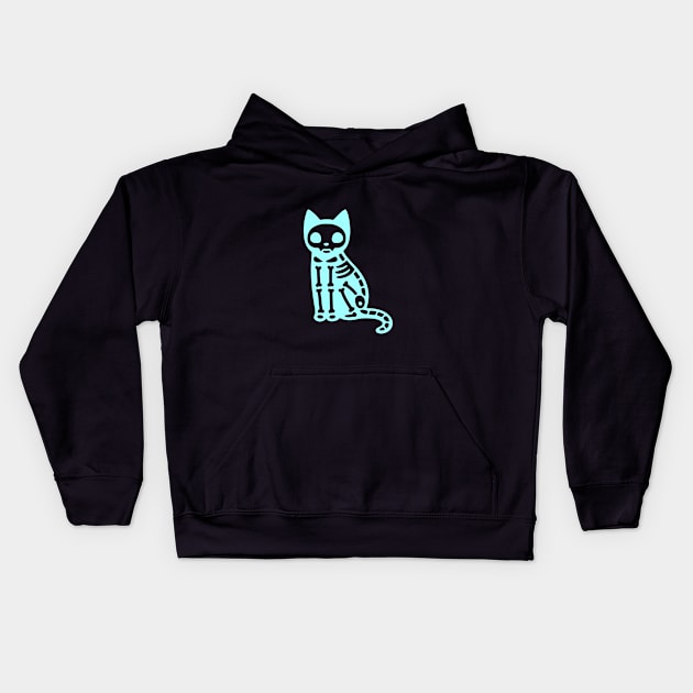 Cat Illustrations Kids Hoodie by Lamink